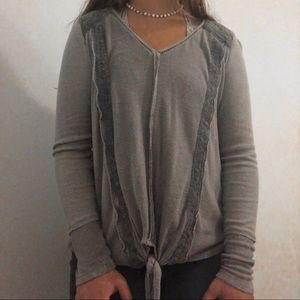 blue long sleeve sweater
